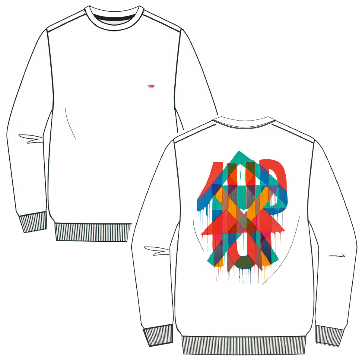 1UP Sweater "Maja Hayuk" White