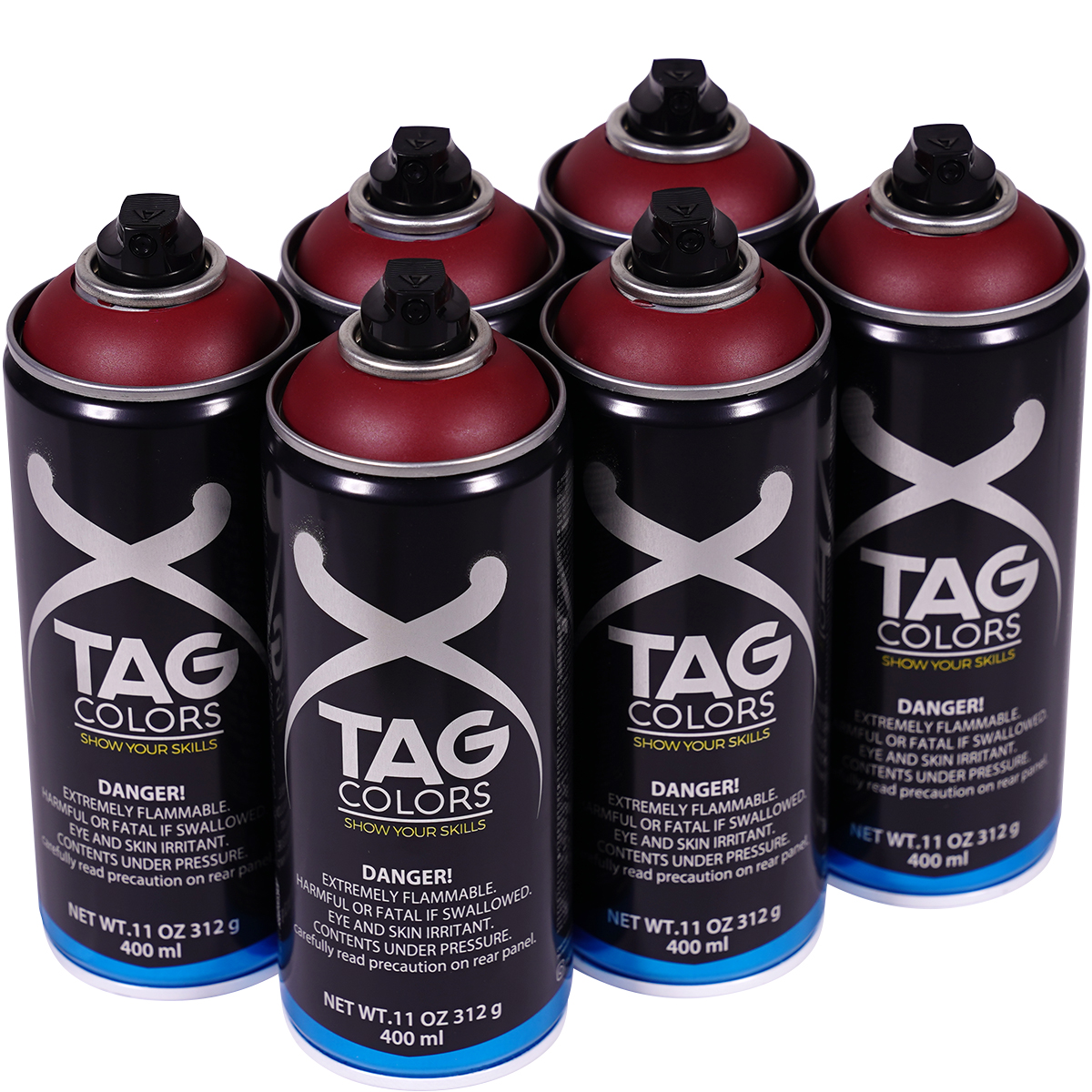 TAG Colors "Show Your Skills - Callisto Red Sixpack" (6x400ml)