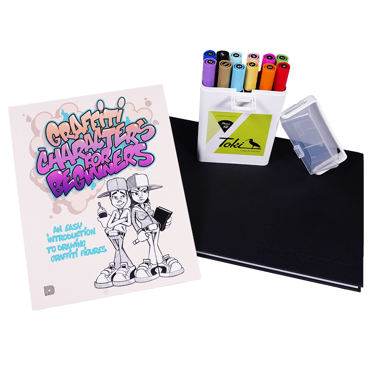 Toki Starter Set "Twin 12er Main & Buch "Graffiti Characters for Beginners" inkl. A4 Blackbook"