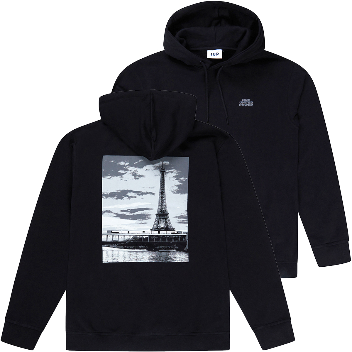 1UP Hoodie "Paris" Black