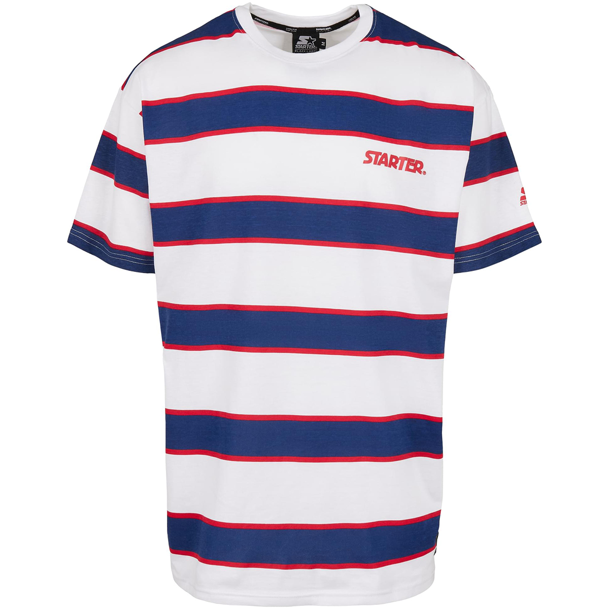 Starter T-Shirt "Logo Striped" White/Blue