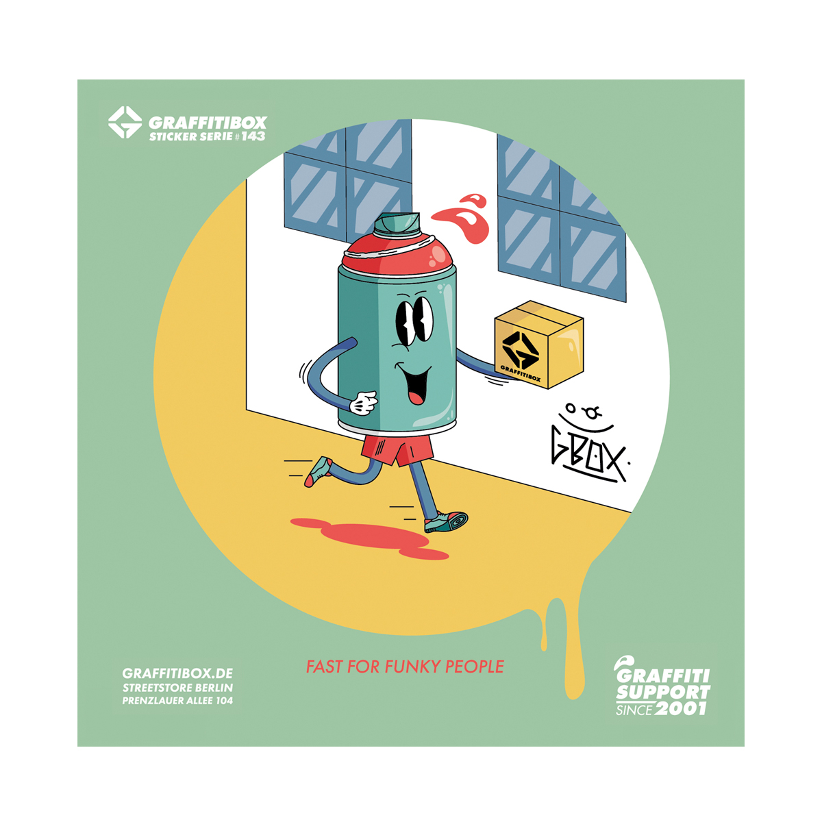Super Deal "FAST FOR FUNKY PEOPLE" Gbox Sticker Serie #143 (10x10cm)