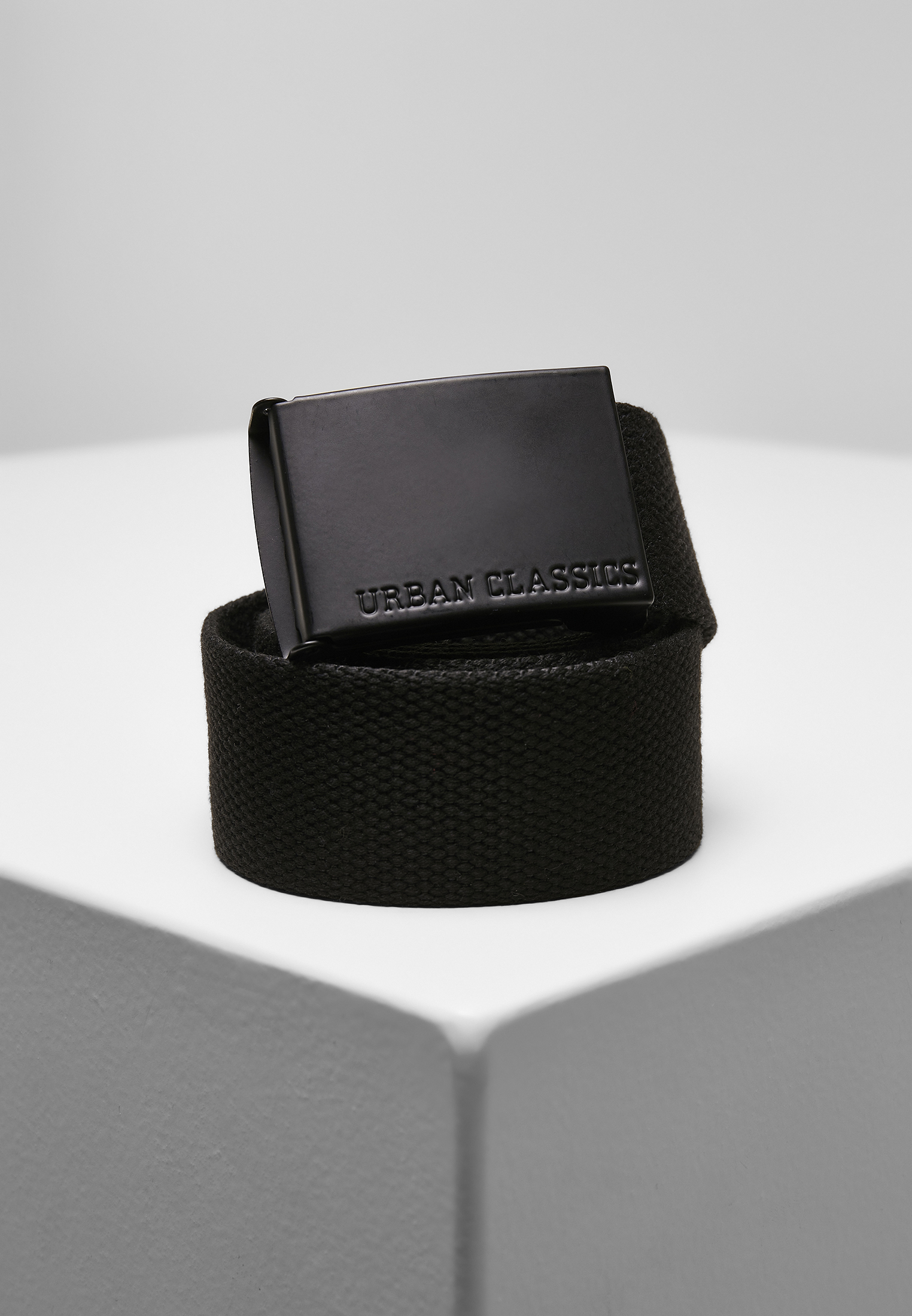 Urban Classics "Coloured Buckle Canvas Belt" (115cm) Black