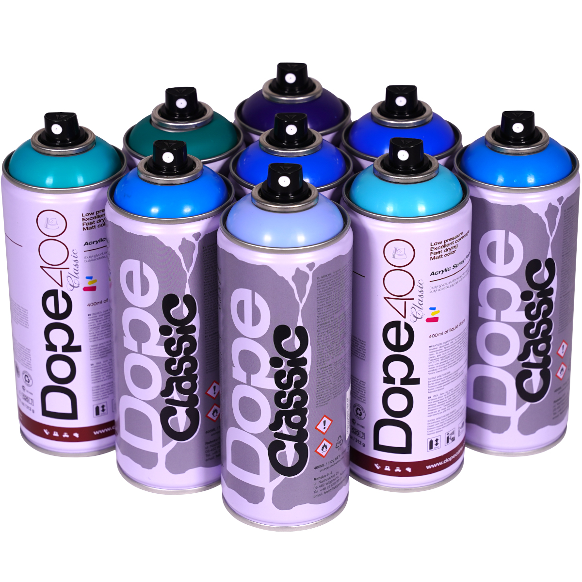 Dope "Classic Paint 9er Paint Box Azure" (9x400ml)