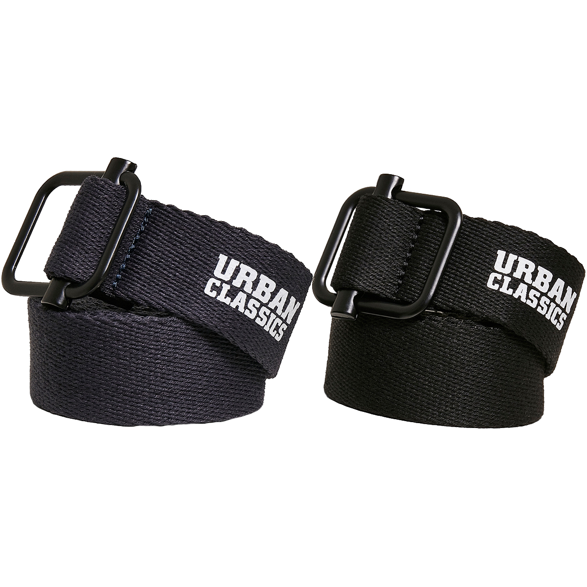 Urban Classics "Industrial Canvas Belt" 2er Pack Black/Navy