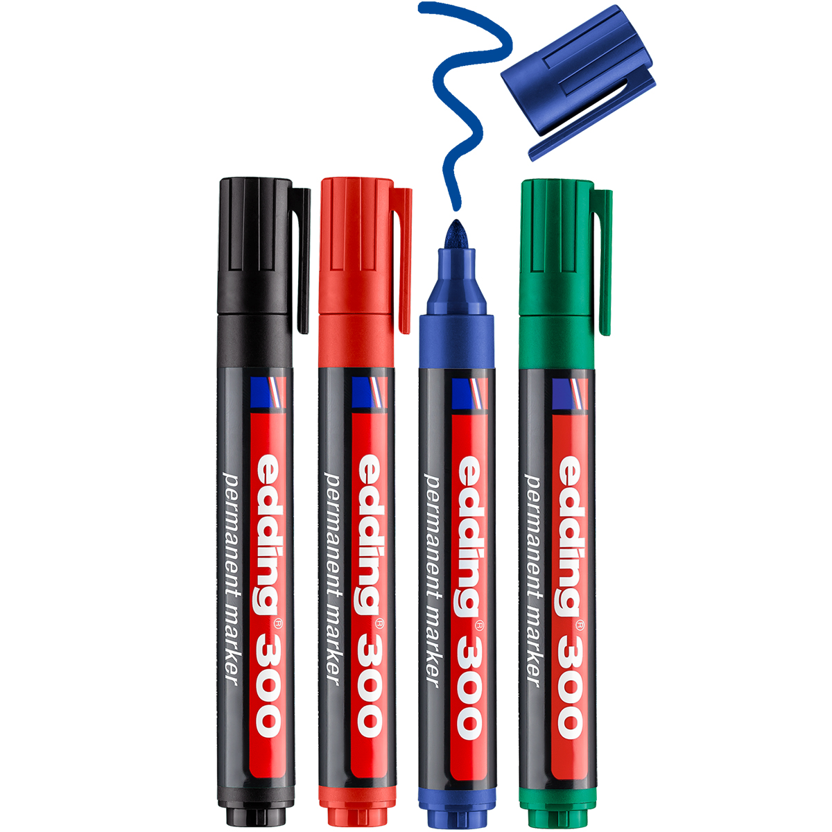 Edding "300" Permanent Marker 4er Set (1,5-3mm)