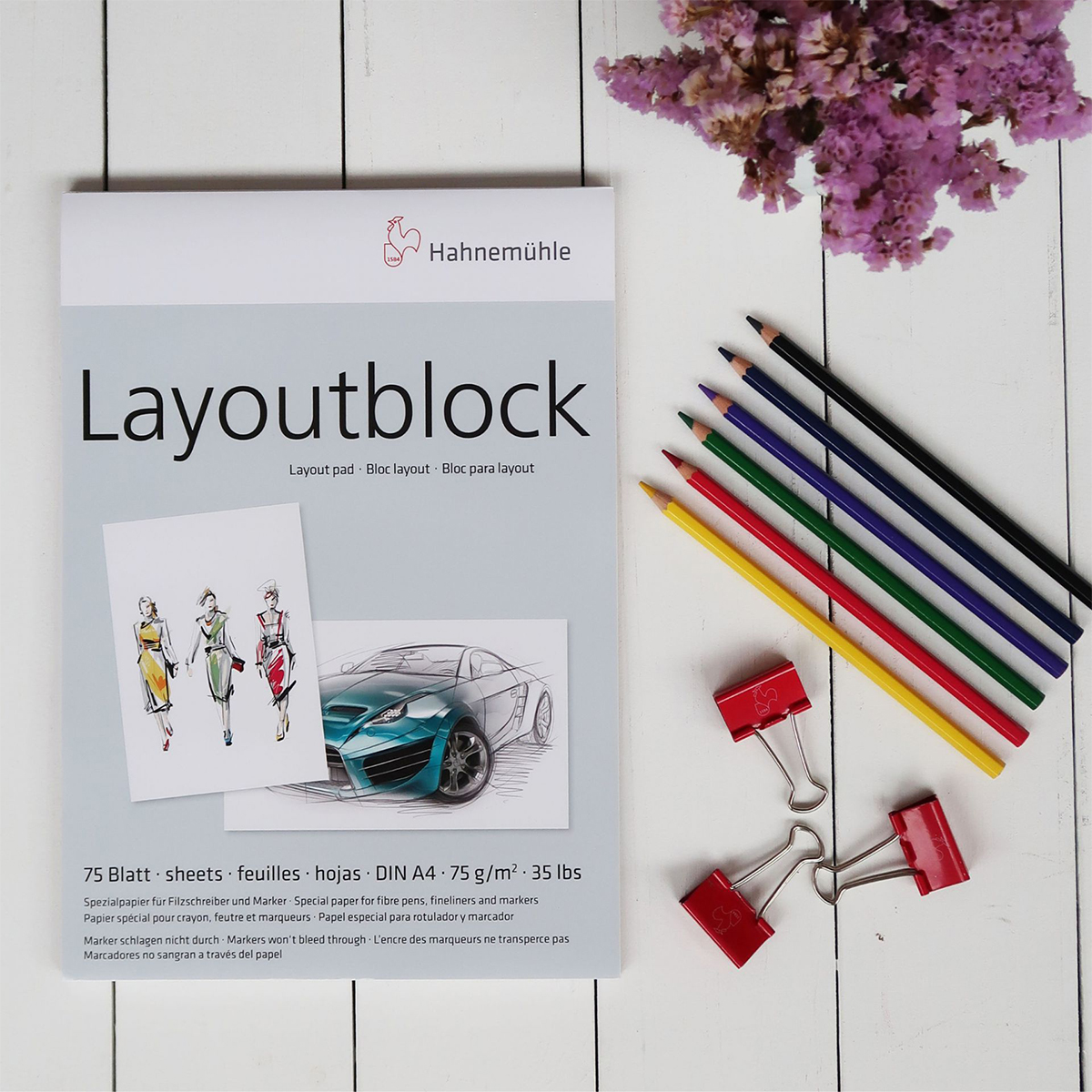Hahnemühle "Layoutblock" A4 Hochformat 75g/m²