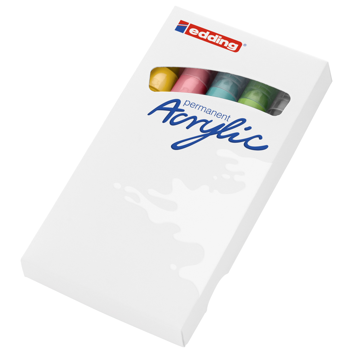 Edding "5100" Acrylmarker Rundspitze 5er Set Medium Pastel (2-3mm)