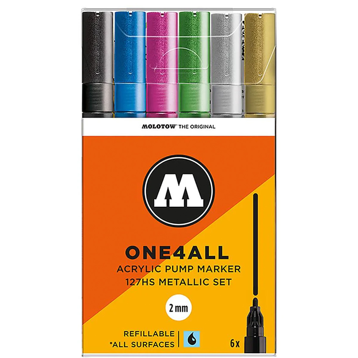 Molotow "127HS" One4all 6er Marker Set (2mm) - Metallic