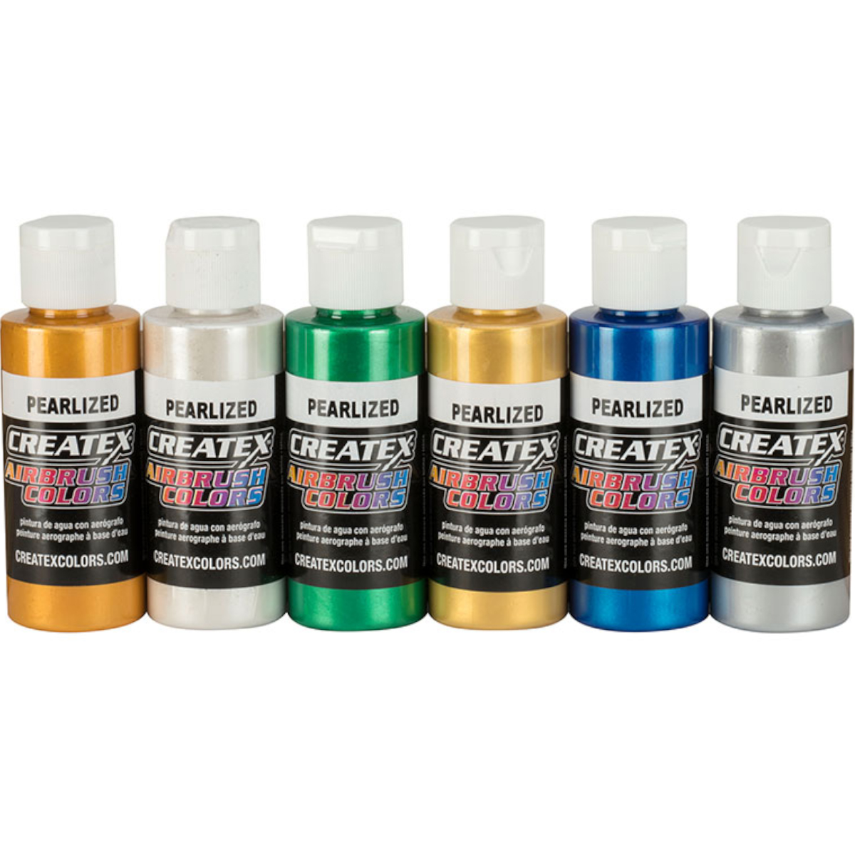Createx "Airbrush Colors - W5804-00 Pearlized Airbrush Set" (6x60ml)