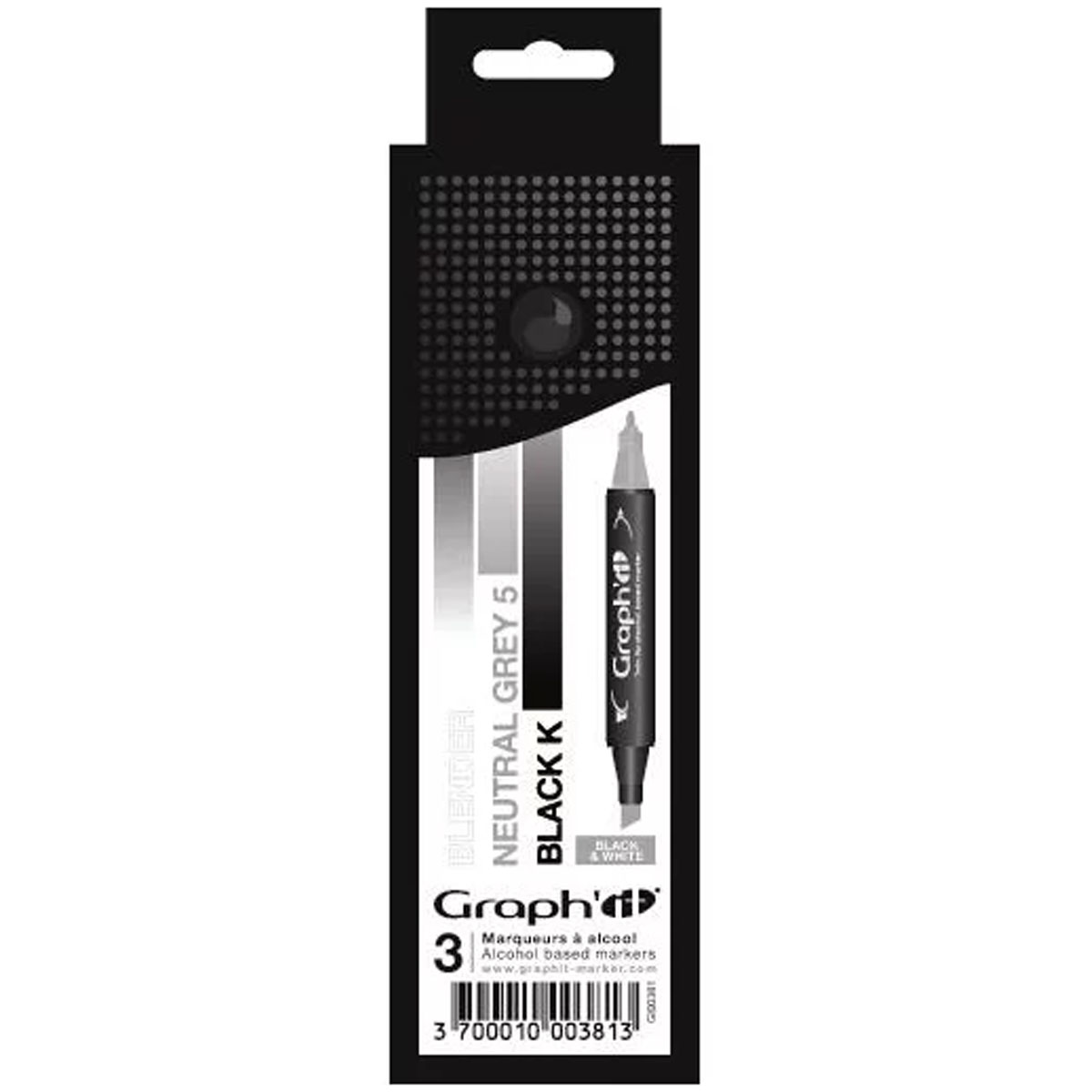 Graph´It Marker "3 Colors Set" - Black & White