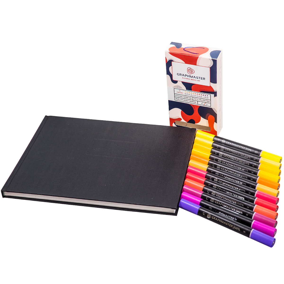 Graphmaster "Twin 12er Set C inkl. A4 Blackbook"
