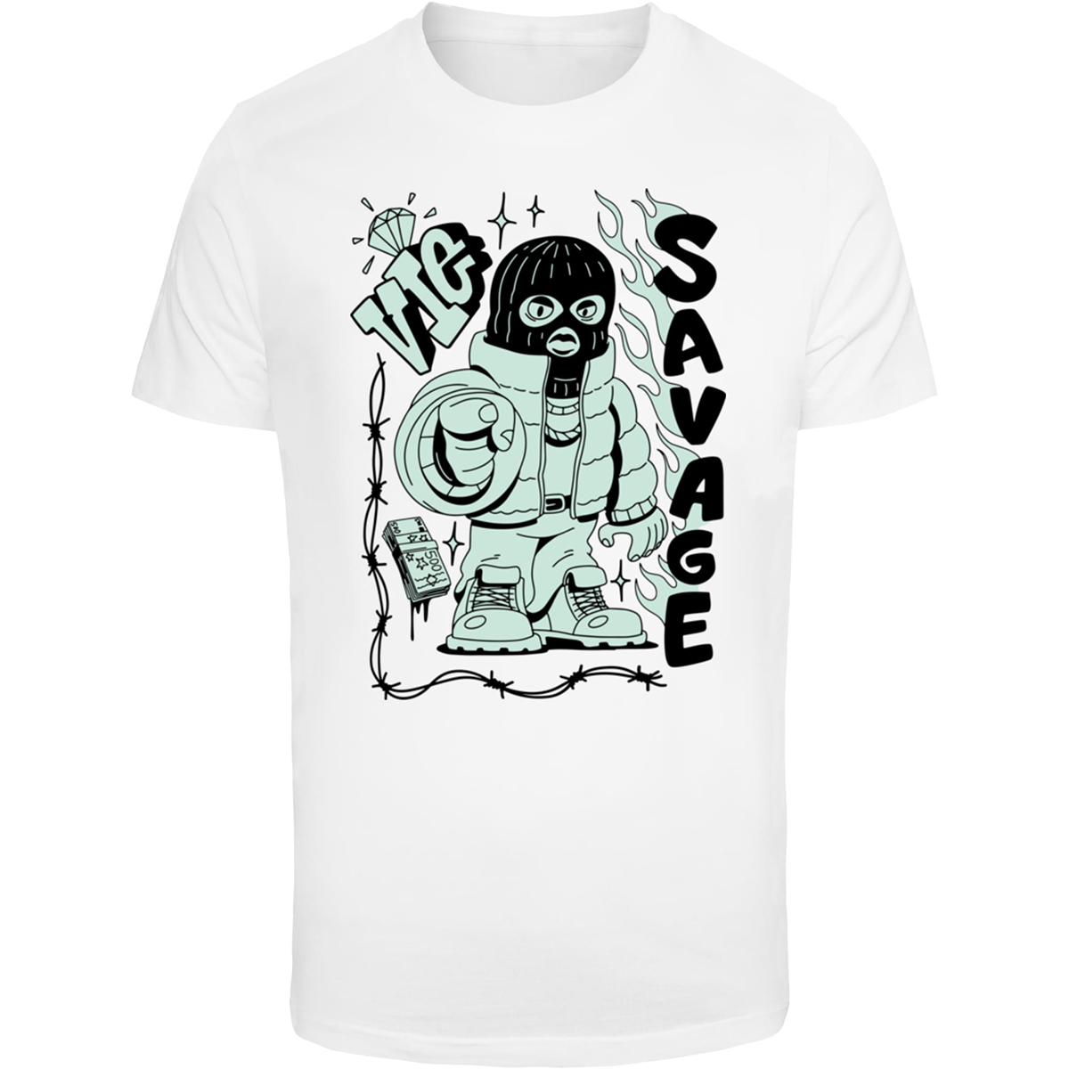 Mister Tee T-Shirt "Savage Balaclava" White