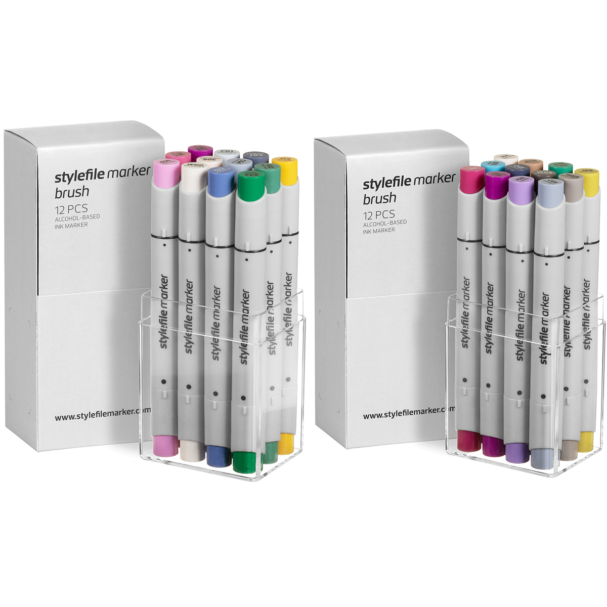 Stylefile Brush Twin Marker "Double 12er Set" Multi 13 & 18