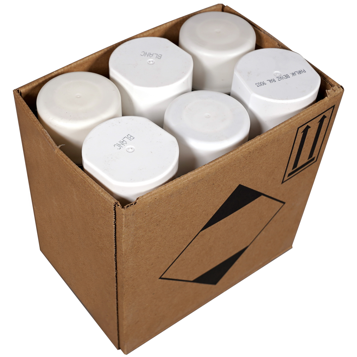 "Trash Can Sixpack" - White (6x400ml)