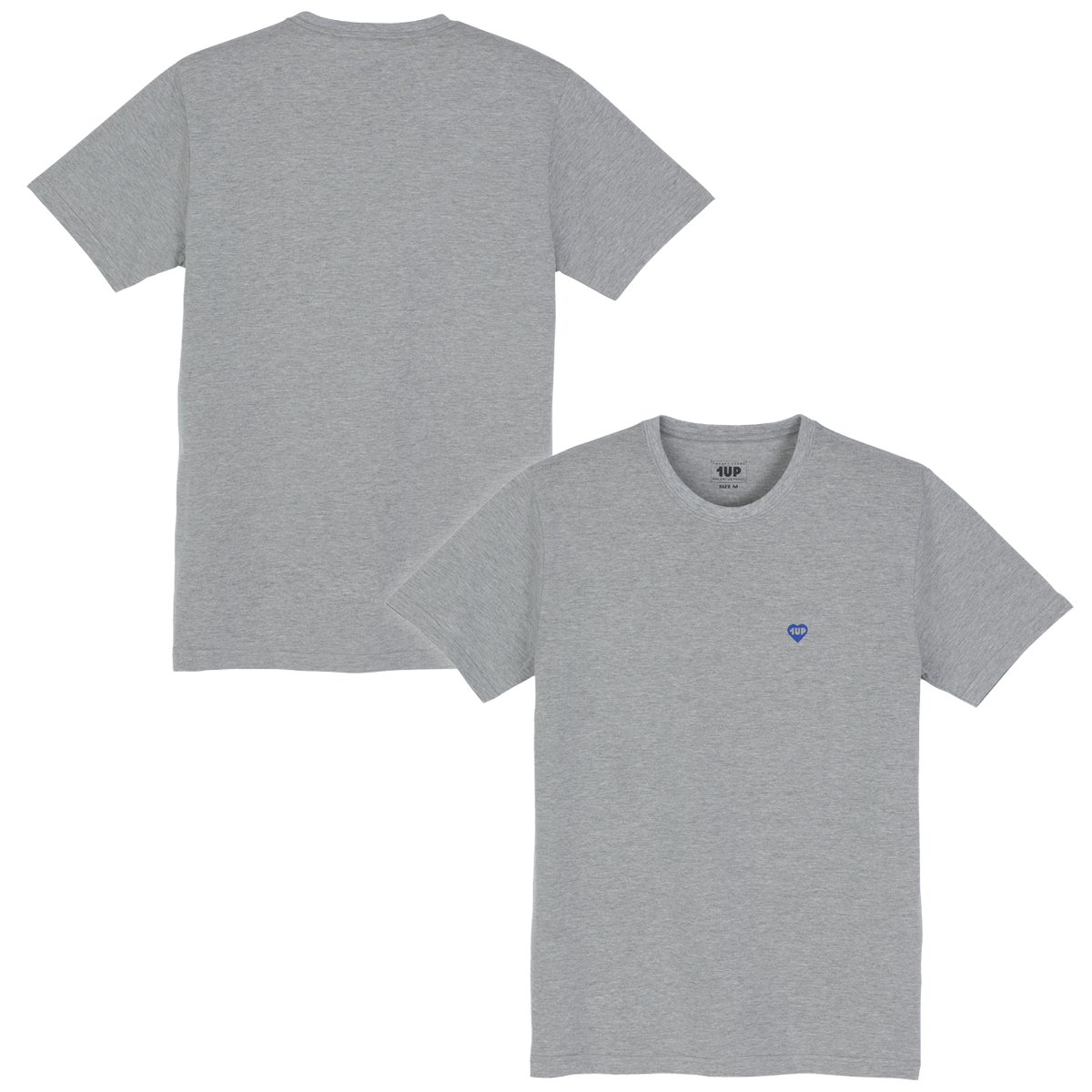1UP T-Shirt "Heart" Grey Heather