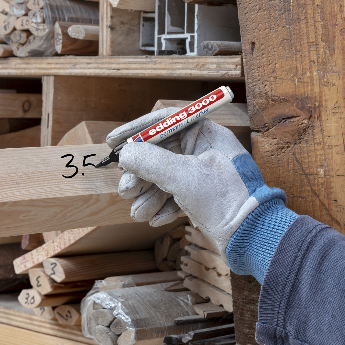 Edding "3000 Permanent Marker" 10er Set basic colours - (1,5-3mm)