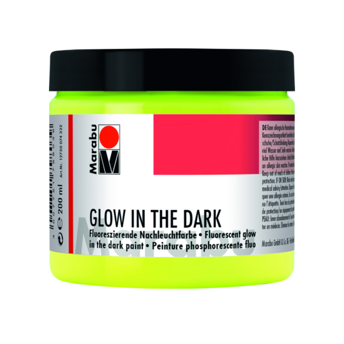 Marabu "Glow in the dark" Nachtleuchtfarbe gelb (200ml)