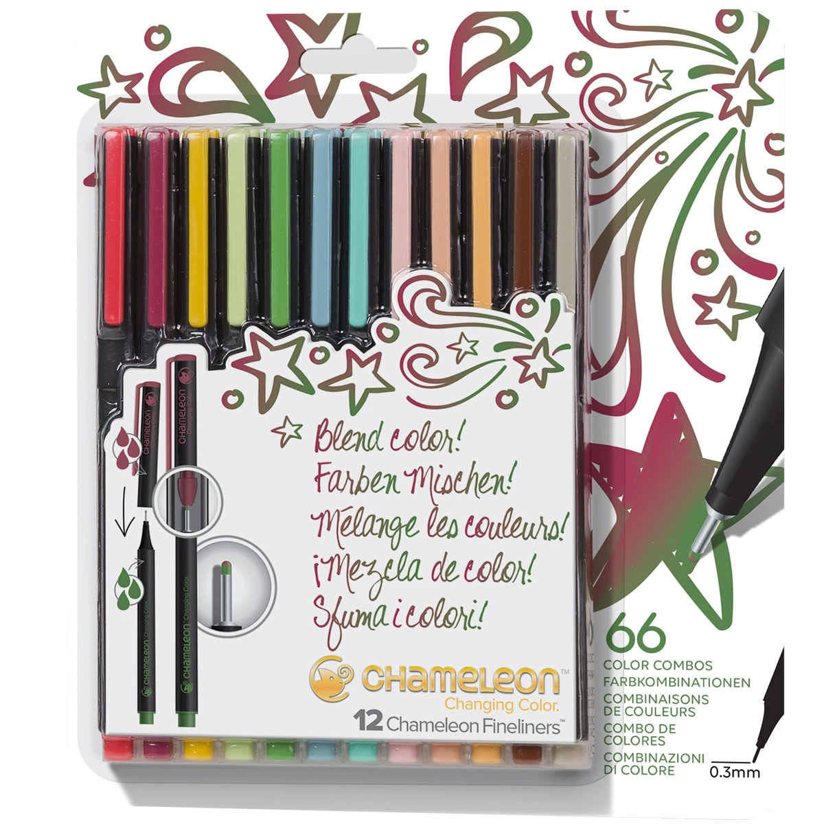 Chameleon "Fineliner 12er Set" - Designer Colors