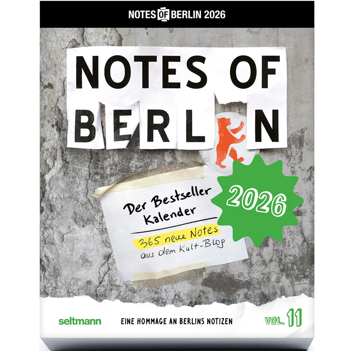 Kalender "Notes of Berlin 2026"