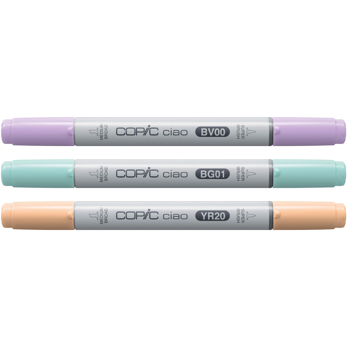 Copic "Ciao Pastel Palette 3er Set" (1,0mm + 6,0mm)