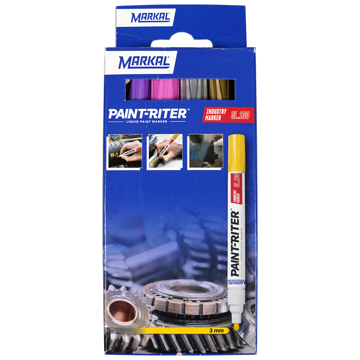 Markal "PAINT-RITER Industry Marker SL.100" - 4er Marker Set 4 (3mm)