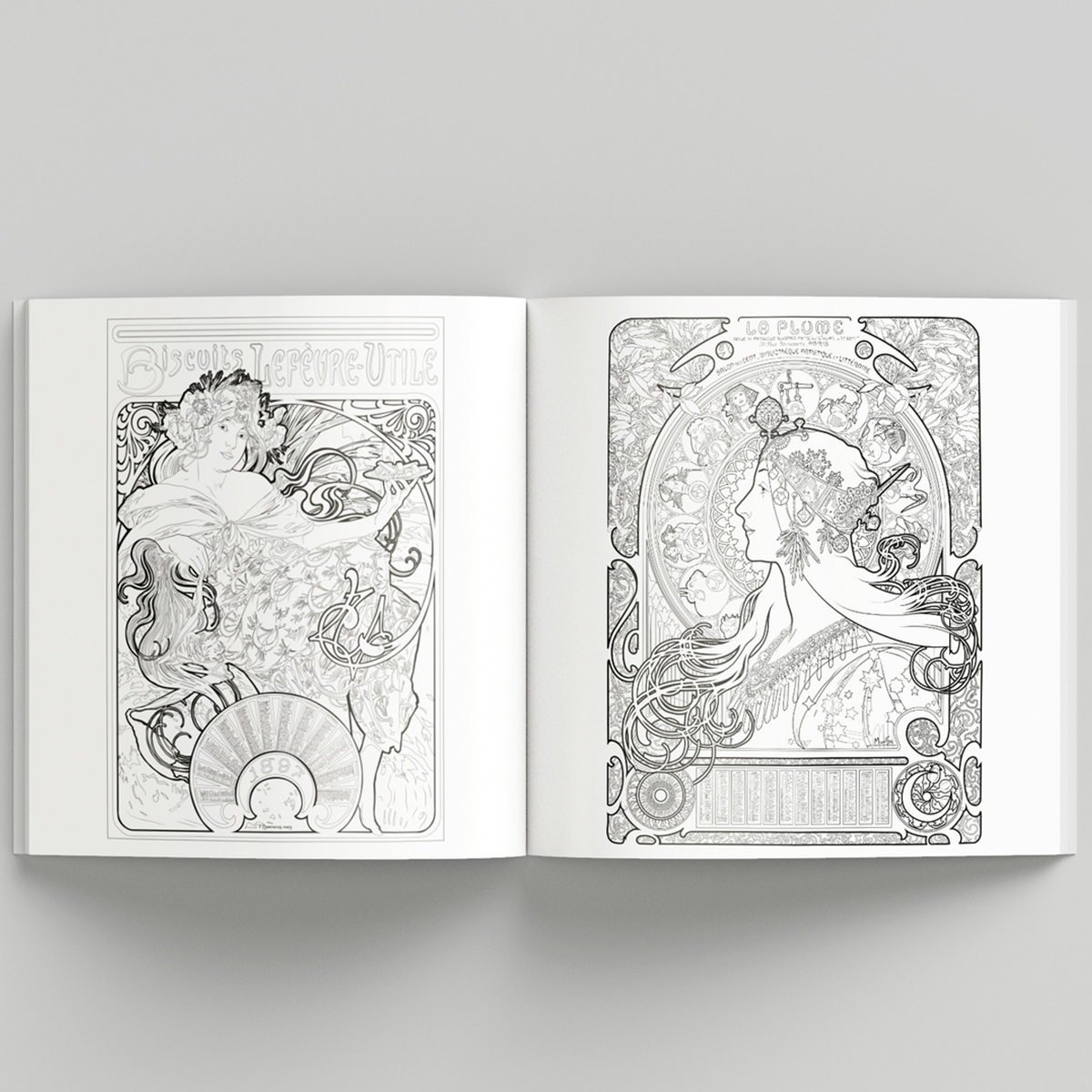 Ausmalbuch "Alphonse Mucha" Coloring Book