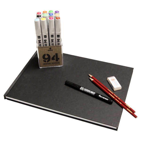 MTN "94 Graphic Marker 12er Starter Set inkl. A4 Blackbook"