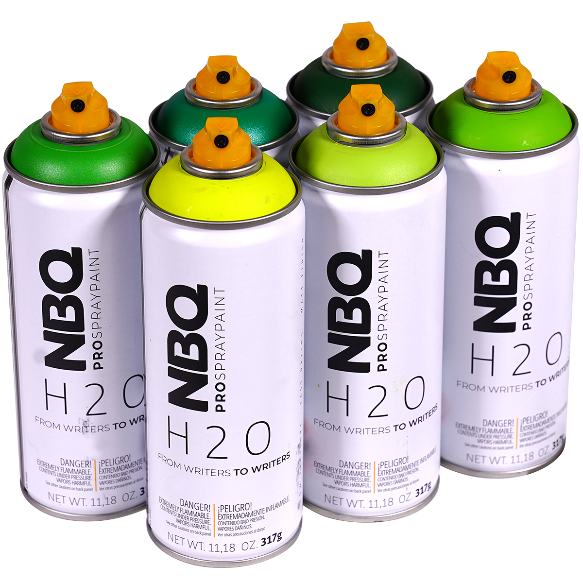 NBQ "H2O" Water Based Sixpack Green Apple (6x400ml)