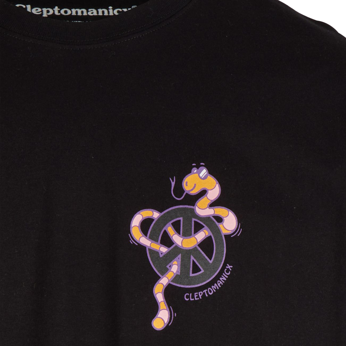 Cleptomanicx Boxy T-Shirt "Blind Snake" Black