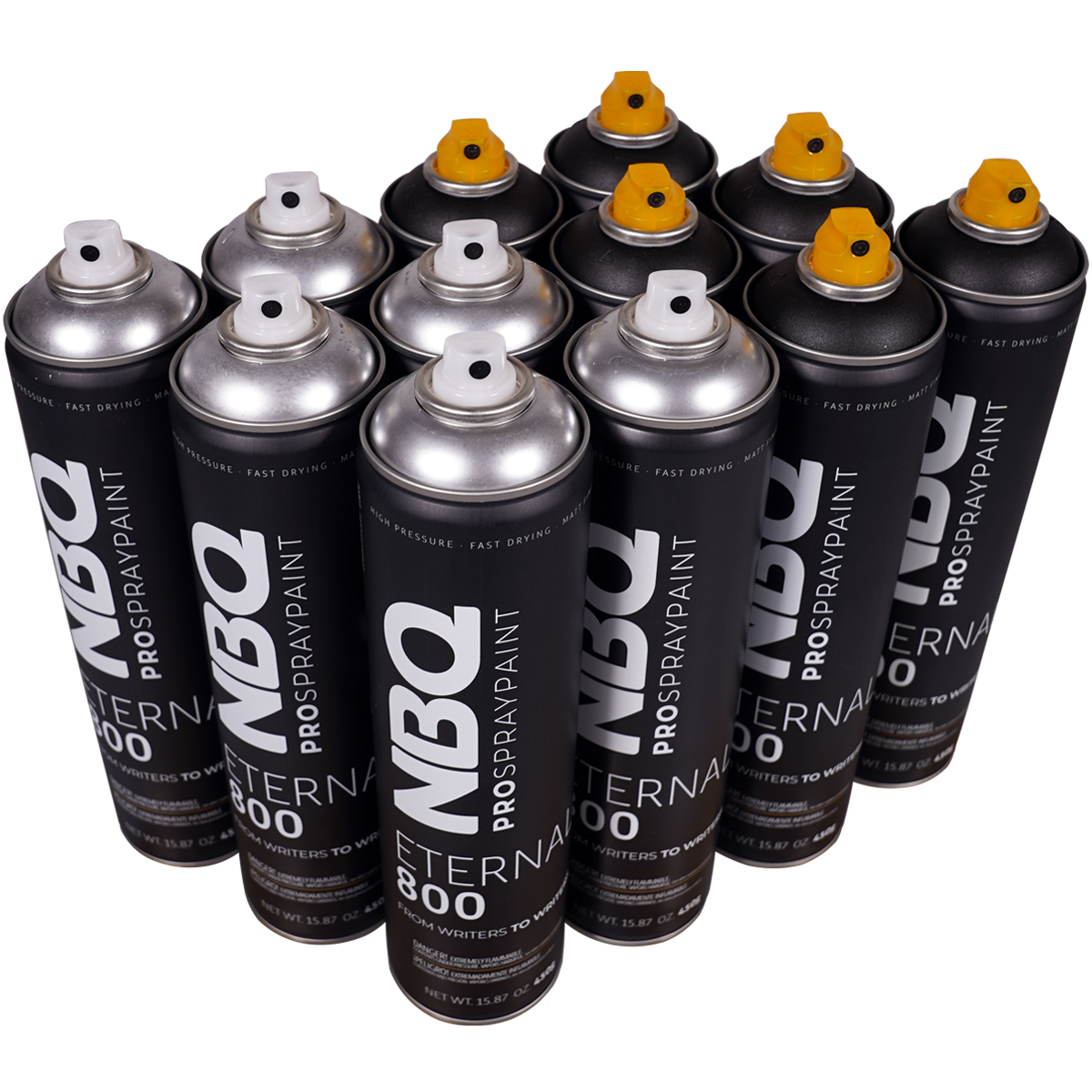 NBQ "Eternal" Double Sixpack Bombing Box Silver/Black (12x600ml)