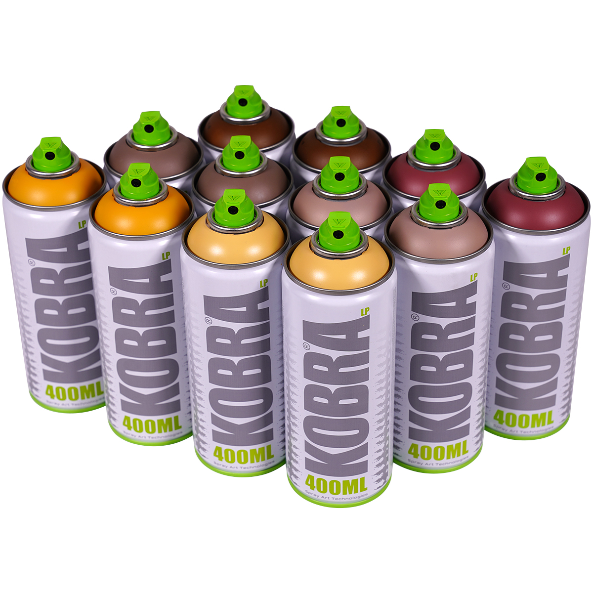 Kobra "Low 12er Paint Box - Sand Tones" (12x400ml)