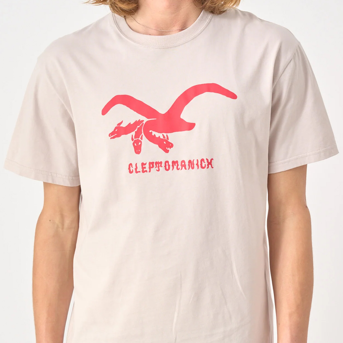 Cleptomanicx Boxy T-Shirt "Gulldorah" Pumice Stone