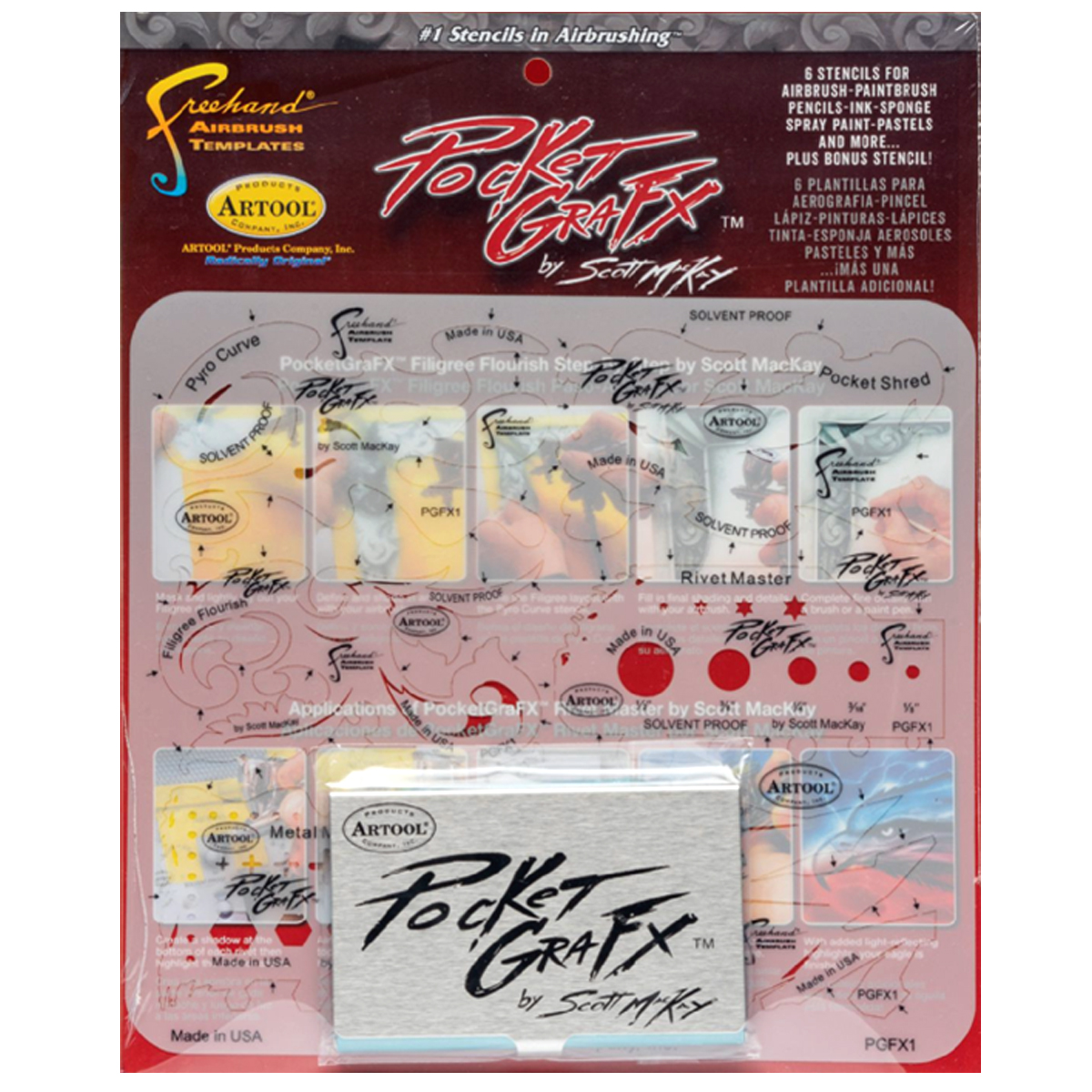 Artool PGFX1 "Pocket Grafx" Schablonen Set von Scott Mackay