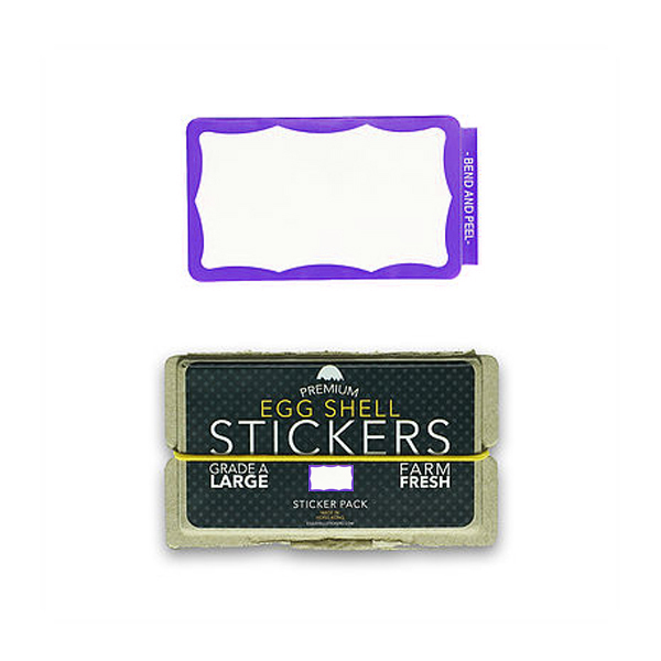 Eggshell Sticker "Purple Wavy Border" 80 Stk.