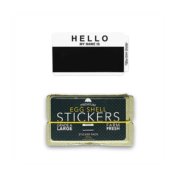 Eggshell Sticker "Hello My Name Is - Black" 80 Stk.