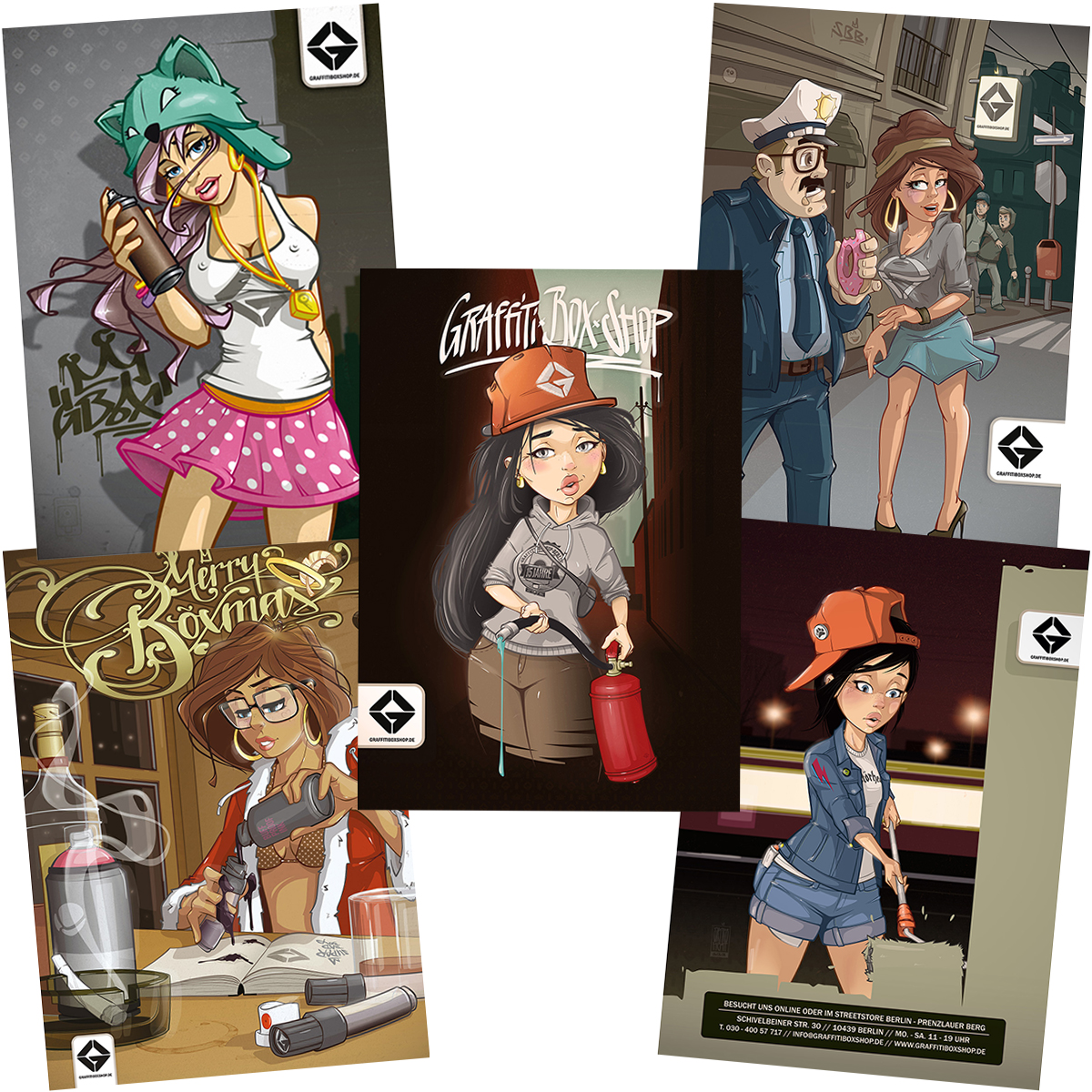 Graffitibox "5er Ladies Posterset" - DIN A1