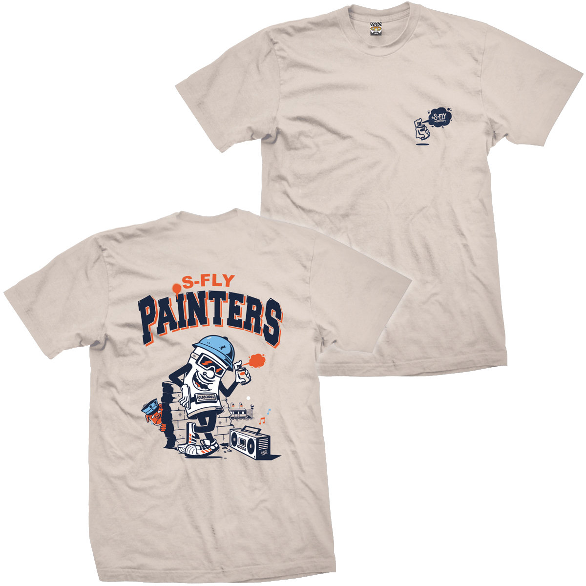 S-Fly T-Shirt "Painters" Naturweiß