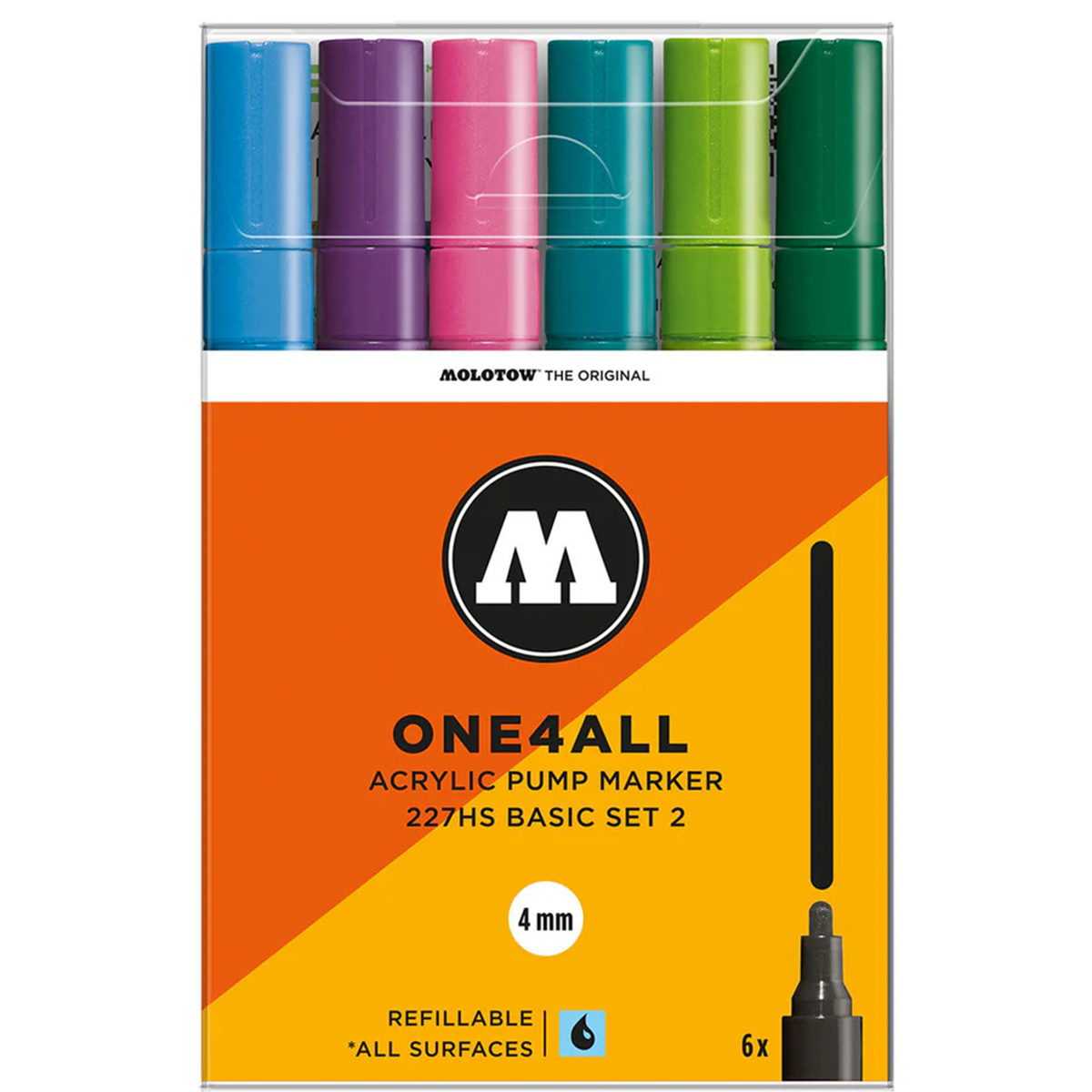 Molotow "227HS" One4all 6er Marker Set (4mm) - Basic 2
