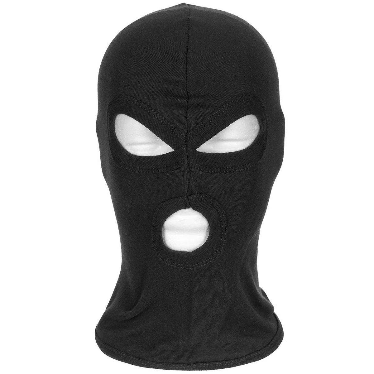 Maske "Balaclava - 3 Loch (dünn)" Baumwolle - Black
