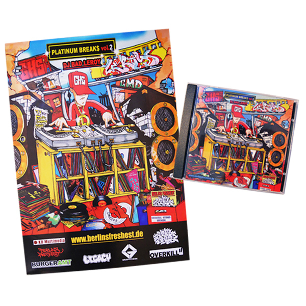 CD "DJ Bad Leroy - Platinum Breaks Vol. 2 inkl A2 Poster"