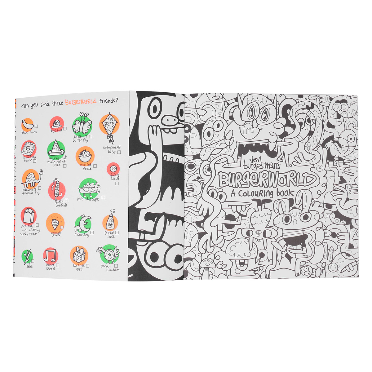 book_burgerworld_1 Ausmalbuch "Jon Burgerman's Burgerworld"