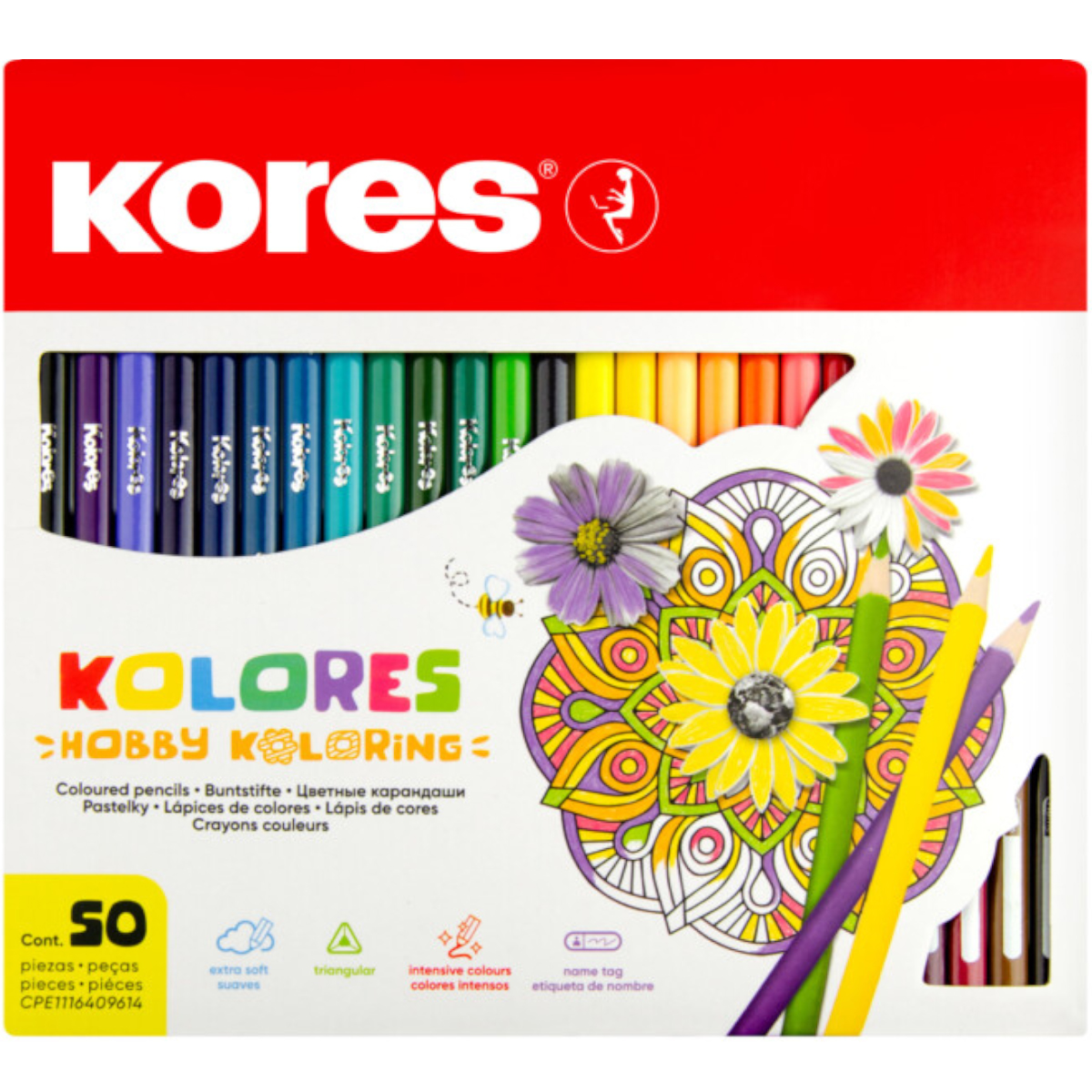 Kores "Kolores Hobby Koloring" 50er Dreikant-Buntstifte Set