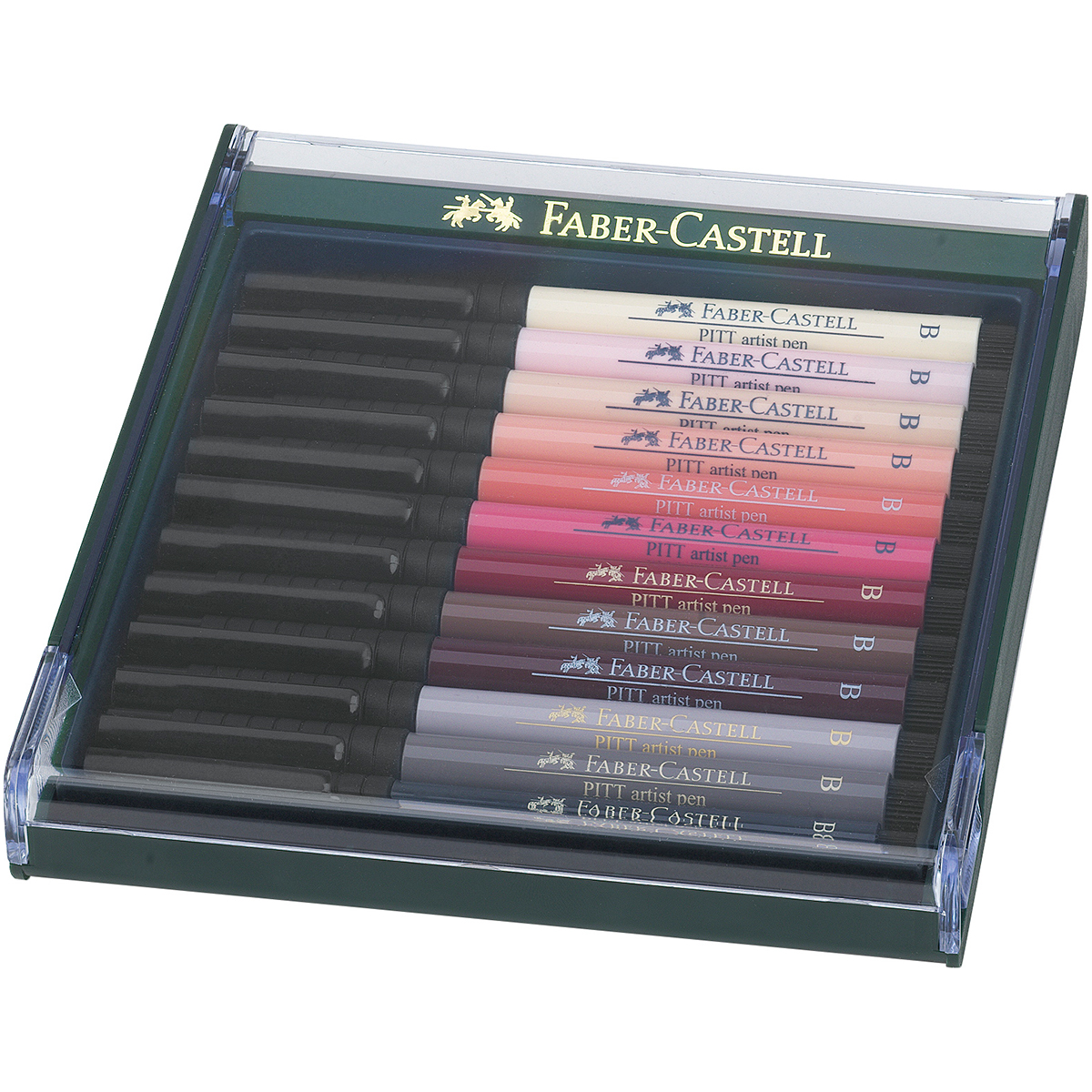Faber-Castell "Pitt Artist Pen B (Brush)" Tuschestift 12er Set - Haut