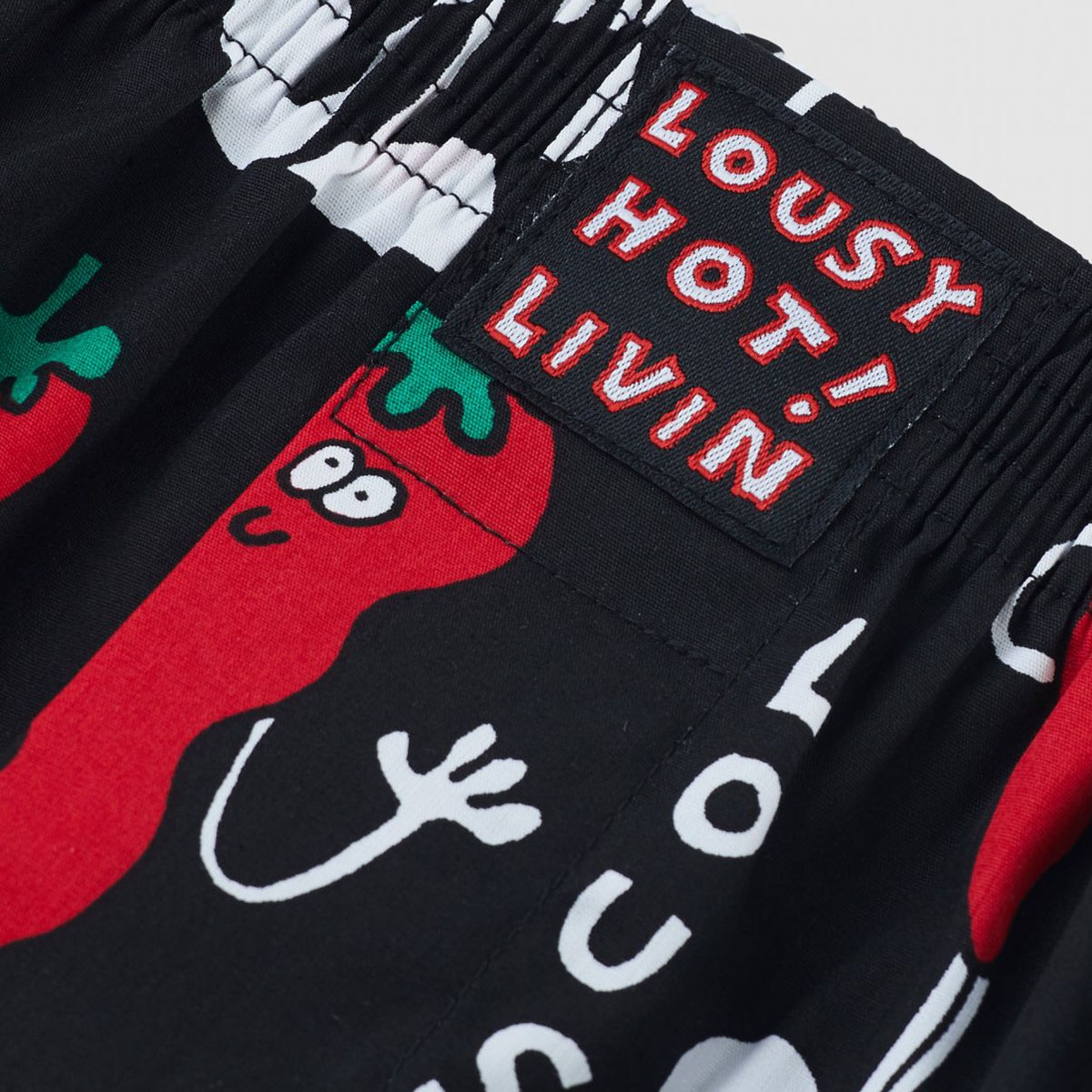 Cleptomanicx Boxershorts "Chili" Black