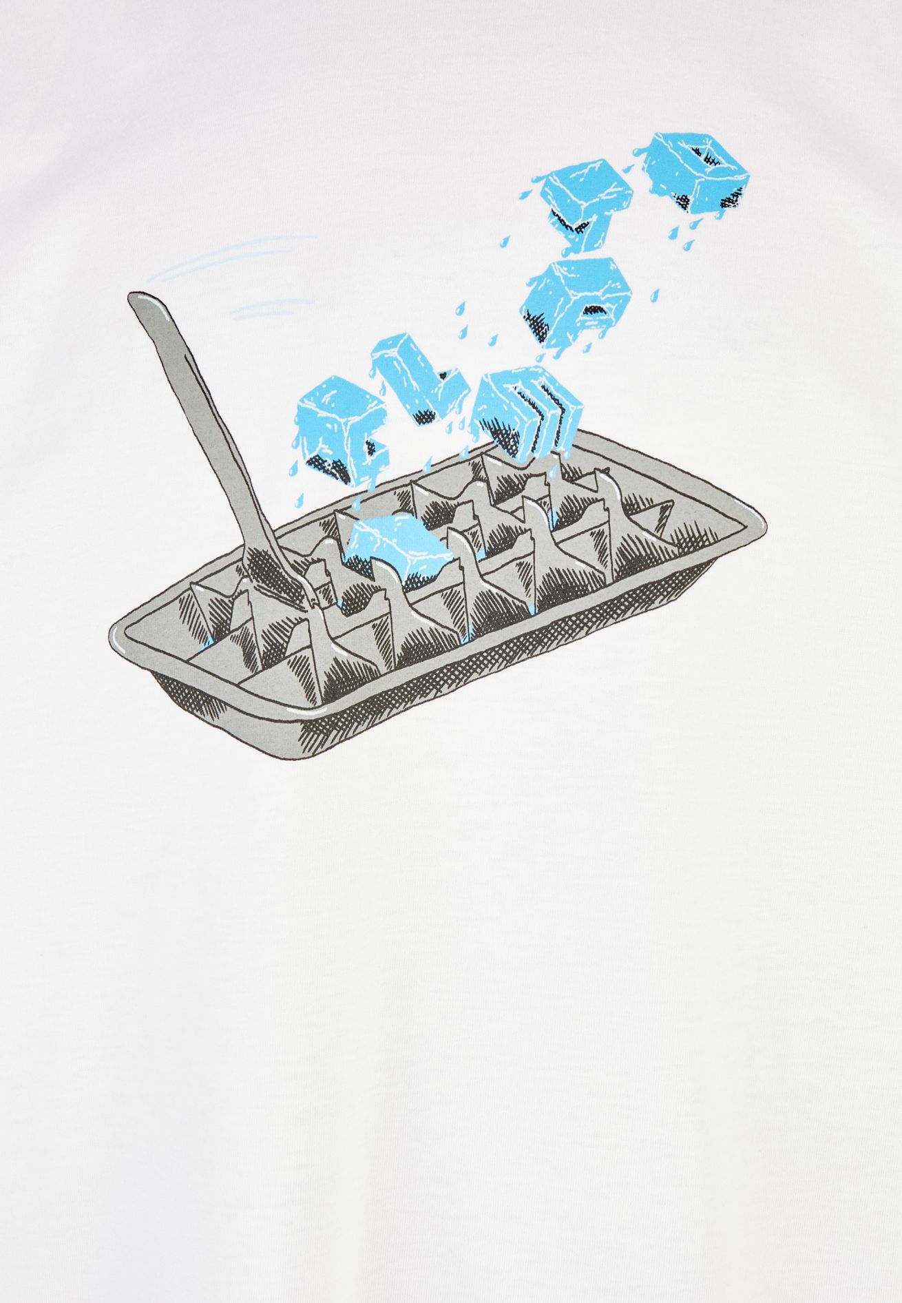 Cleptomanicx Boxy T-Shirt "Cubes" White