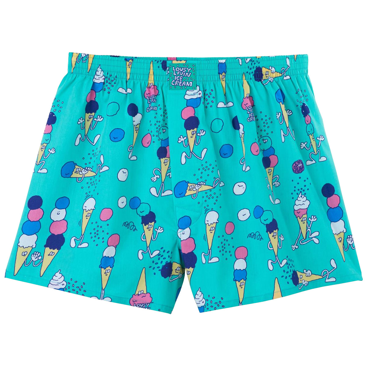 Cleptomanicx Boxershorts "Icecream" Jade