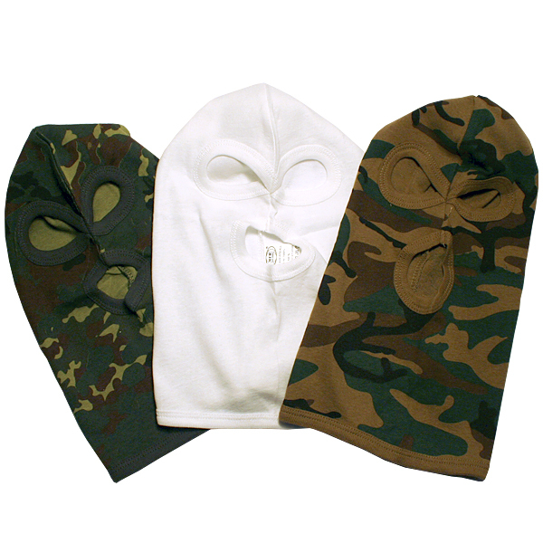 Maske "Balaclava - 3 Loch (dünn)" 3er Set