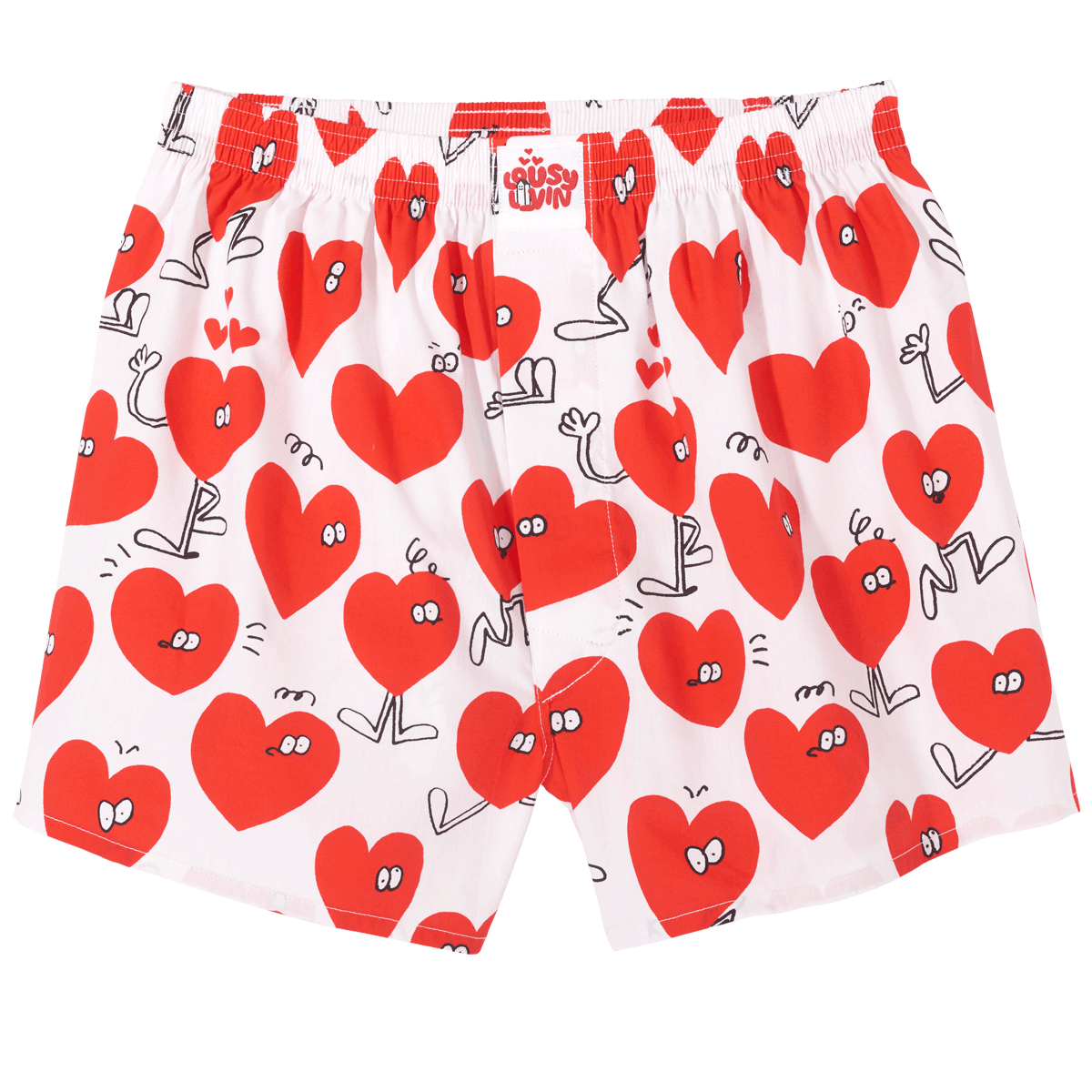 Lousy Livin Boxershorts "Valentines" White