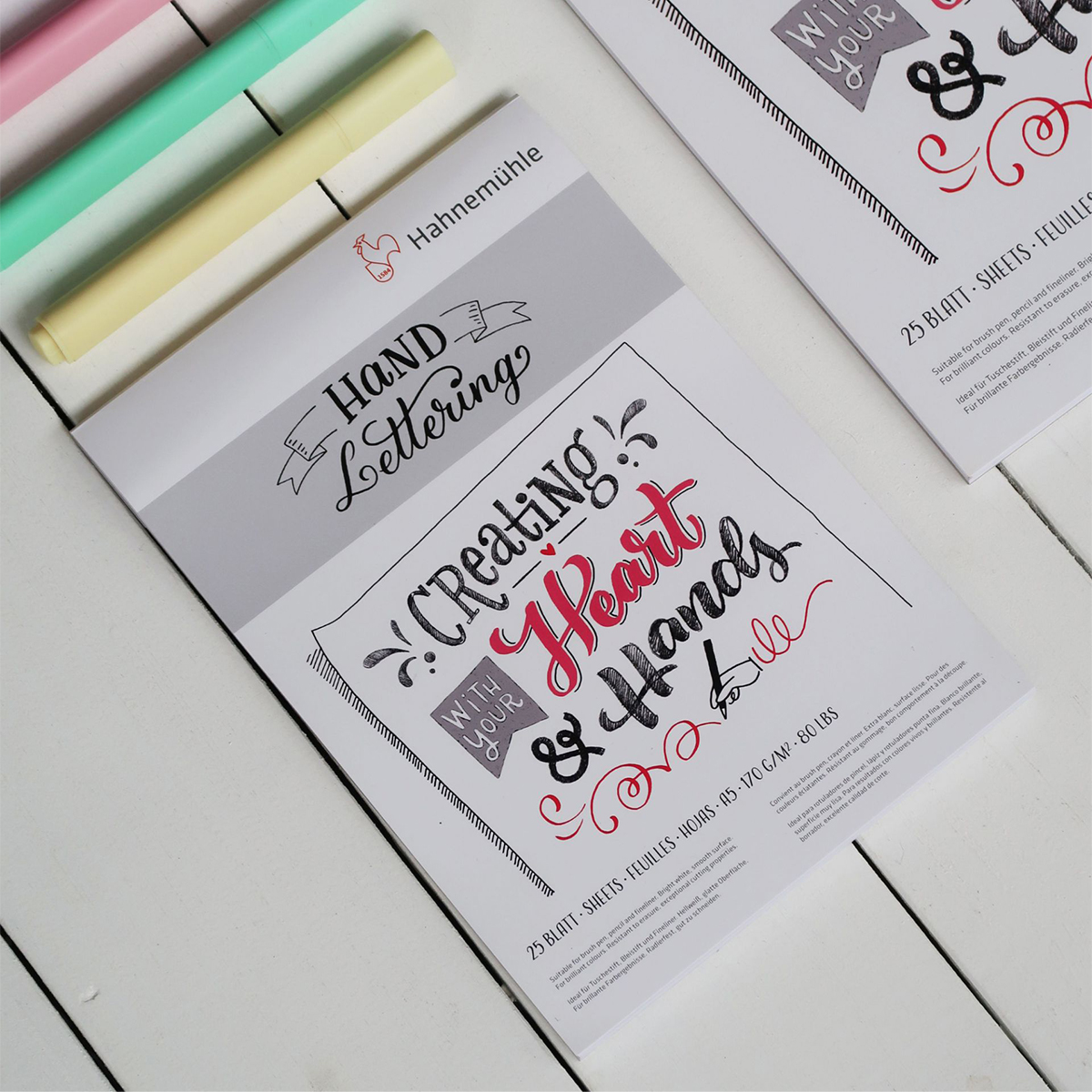 Hahnemühle "Hand Lettering Block A4" Hochformat 170g/m²